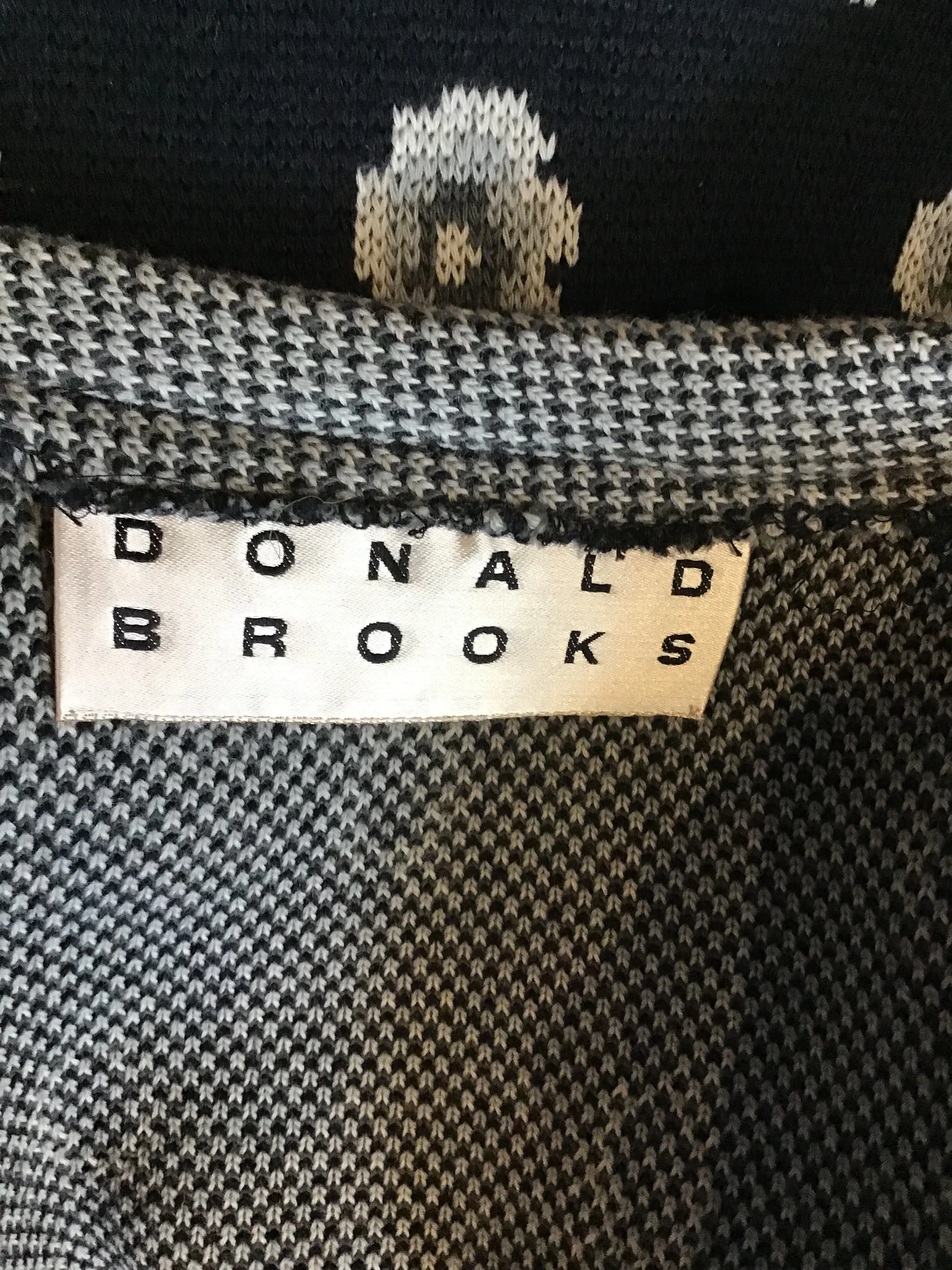 1980's Donald Brooks Black and white 3 piece Silk Suit-size 6/8