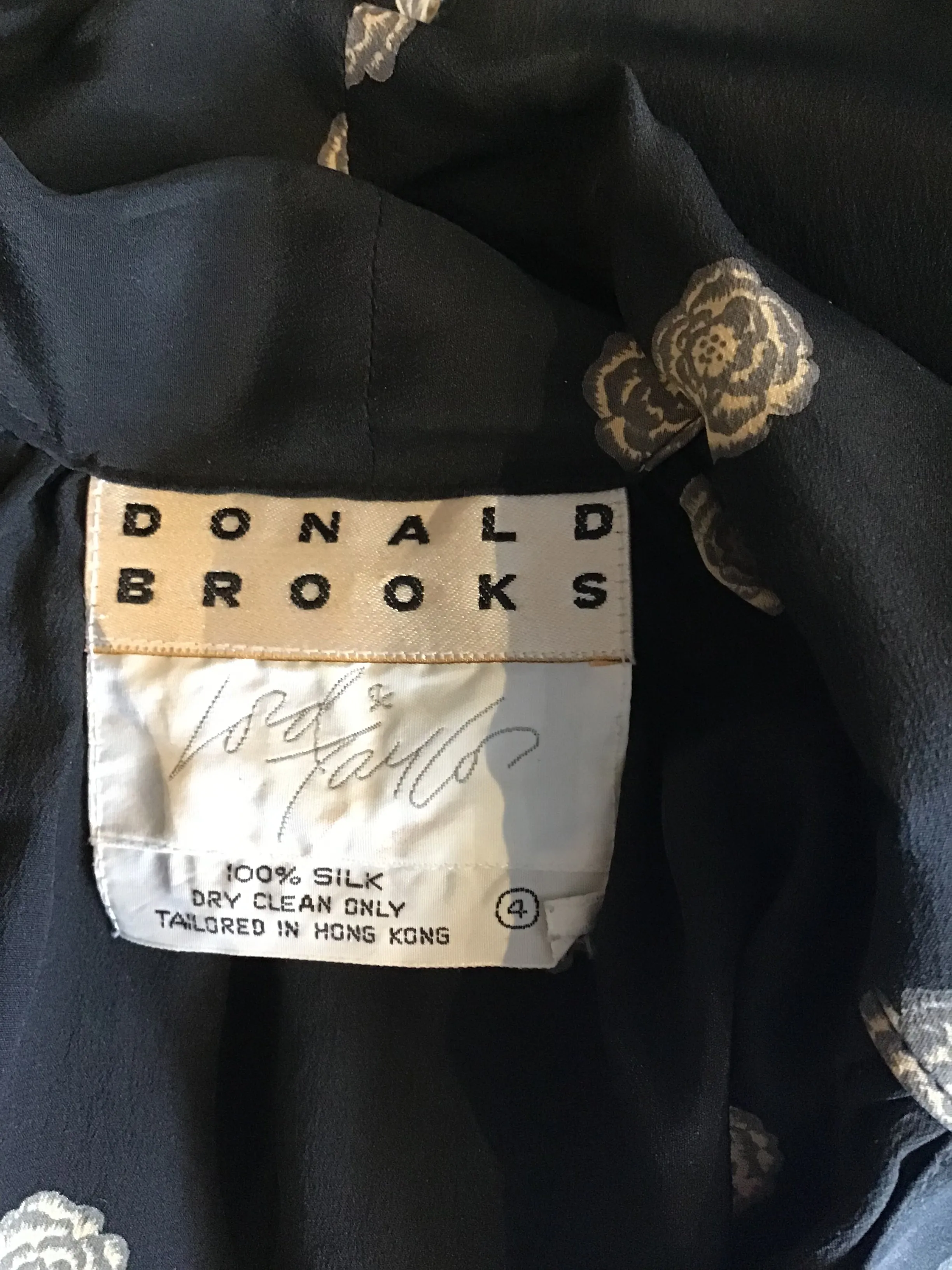 1980's Donald Brooks Black and white 3 piece Silk Suit-size 6/8