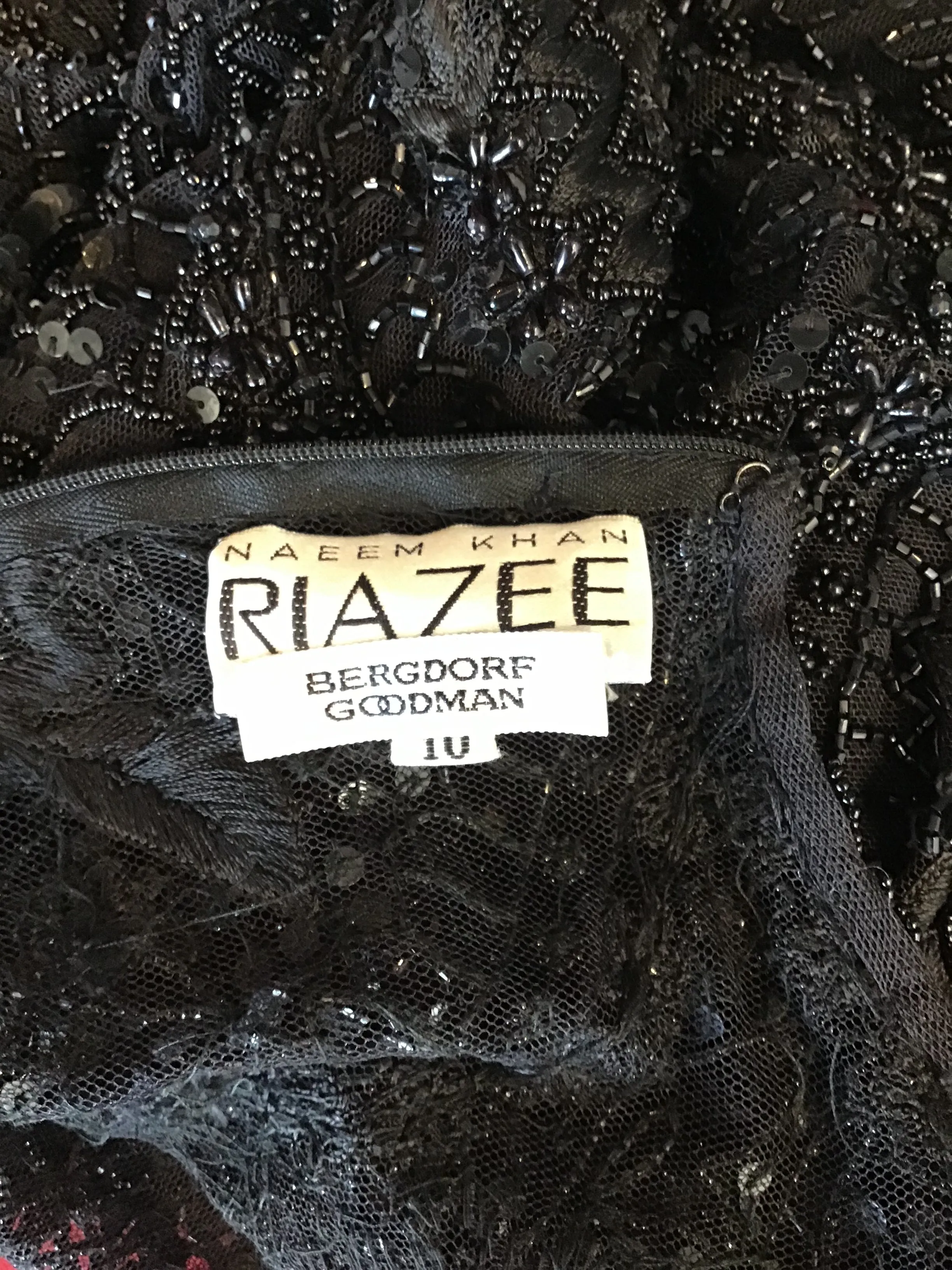 1980's Naeem Khan Silk Leopard Skirt and Black Beaded Top Ensemble-8