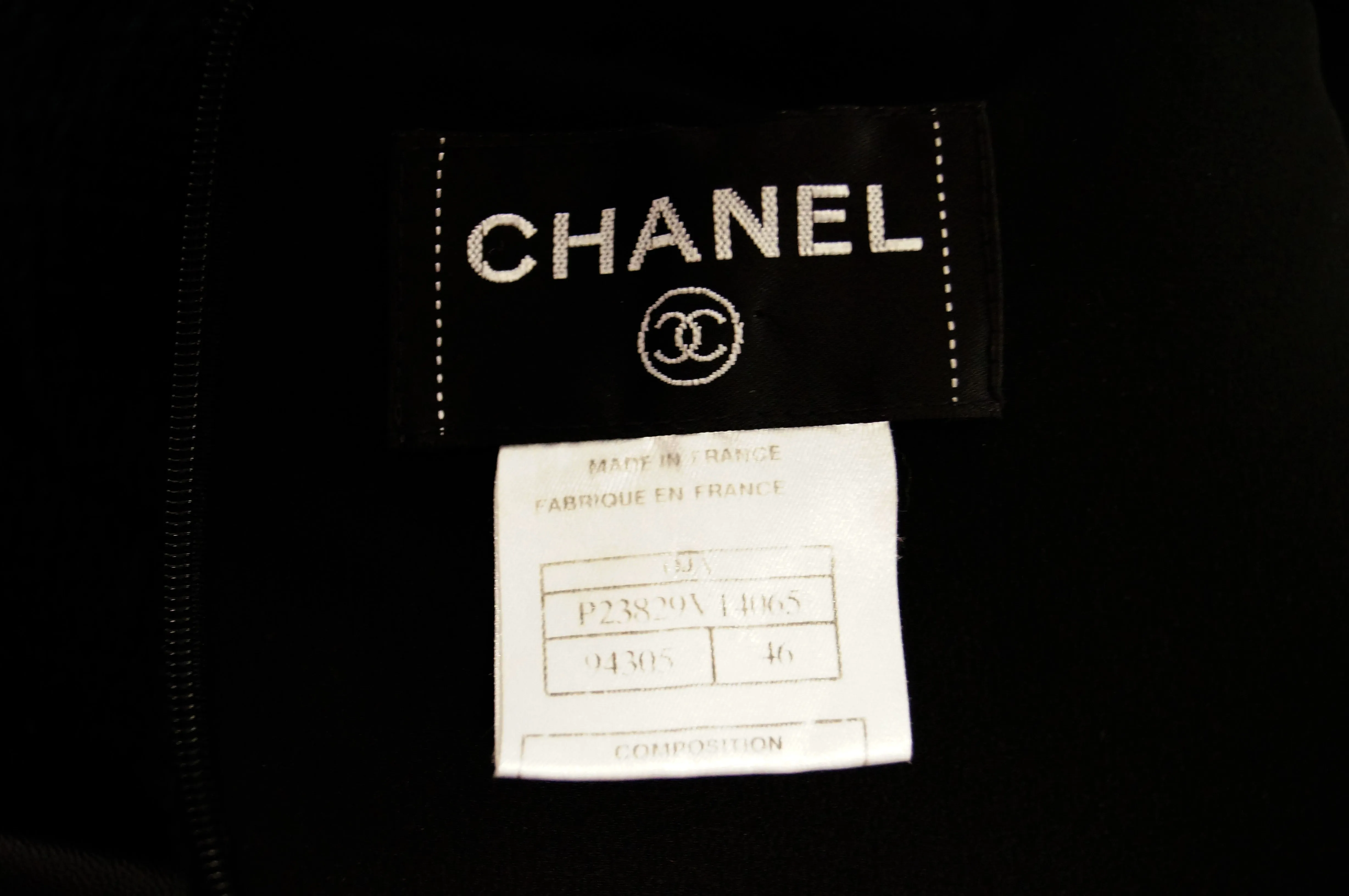 21st Century Chanel Black Bouclé and Lambskin Dress