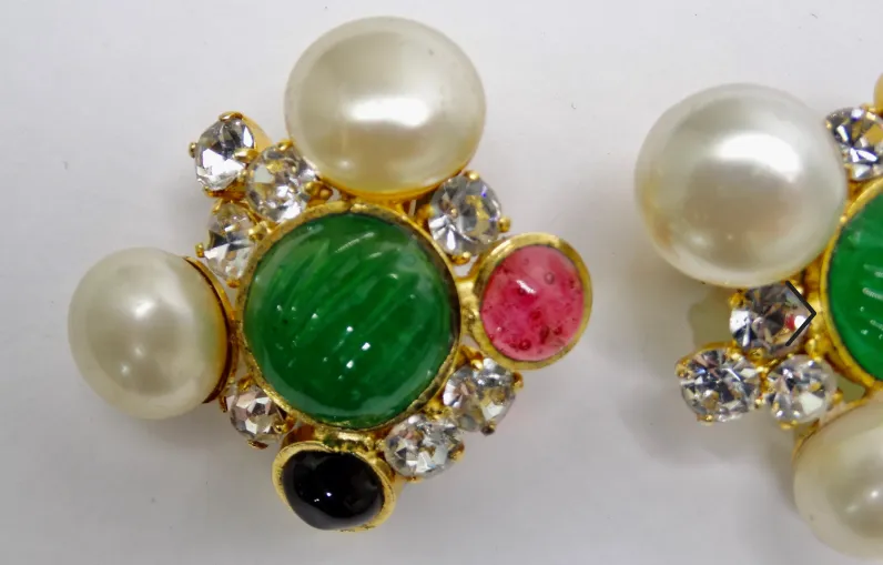 70's Chanel Runway Pearl Earrings