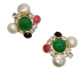 70's Chanel Runway Pearl Earrings