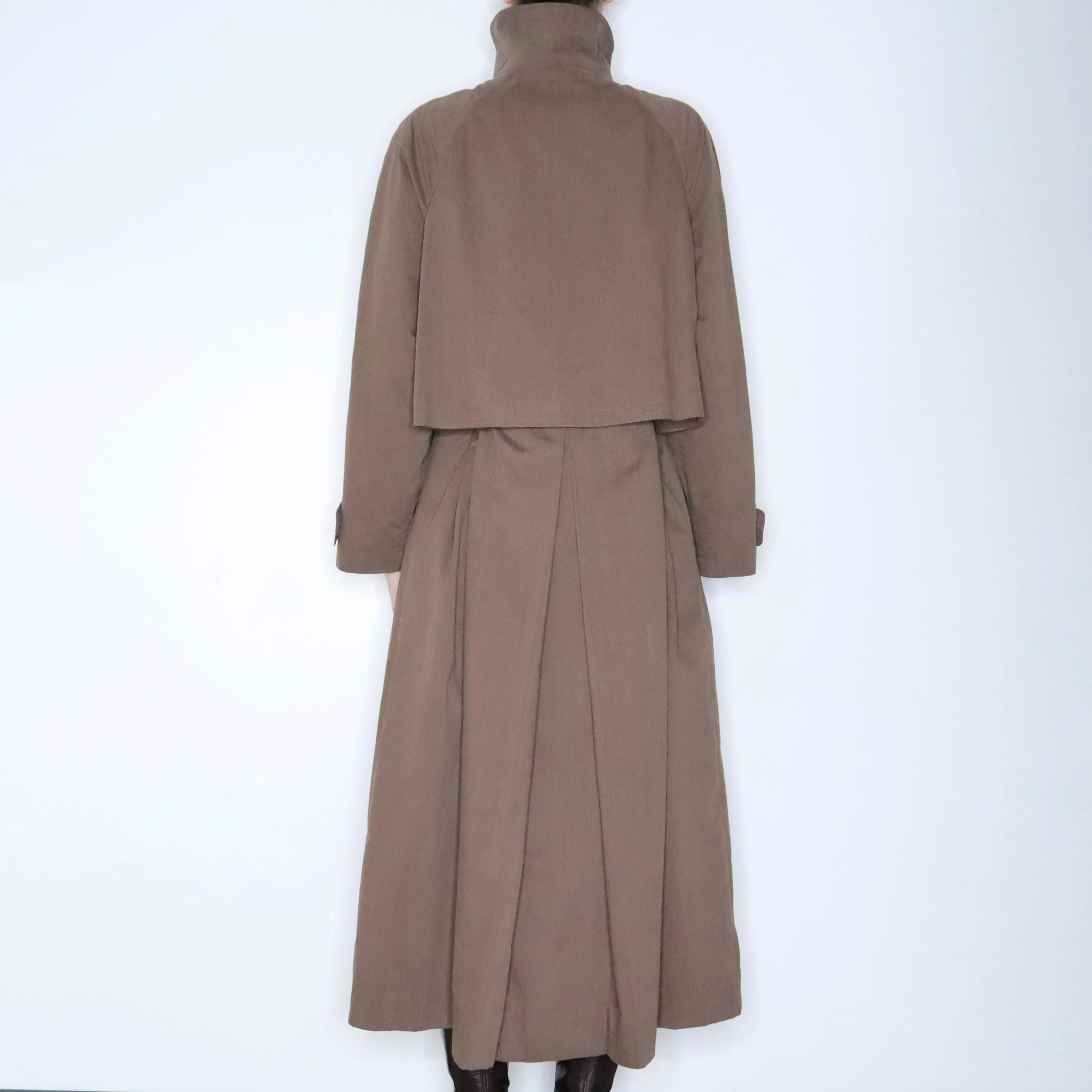 90s AQUASCUTUM Brown Trench Coat (L)
