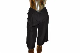 Authentic Louis Vuitton Black 100% Silk Capri Pants Size 34