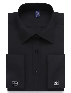 Big & Tall Dress Shirts French Cuff Long Sleeve (Include Metal Cufflinks and Metal Collar Stays)