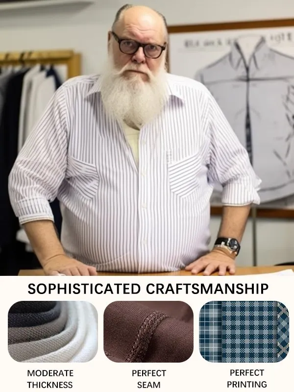 Big & Tall Dress Shirts French Cuff Long Sleeve (Include Metal Cufflinks and Metal Collar Stays)