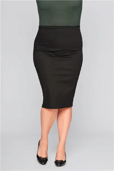 Black Fiona Pencil Skirt