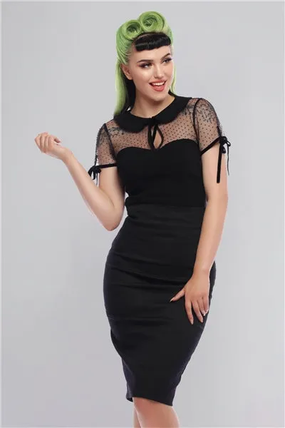 Black Fiona Pencil Skirt
