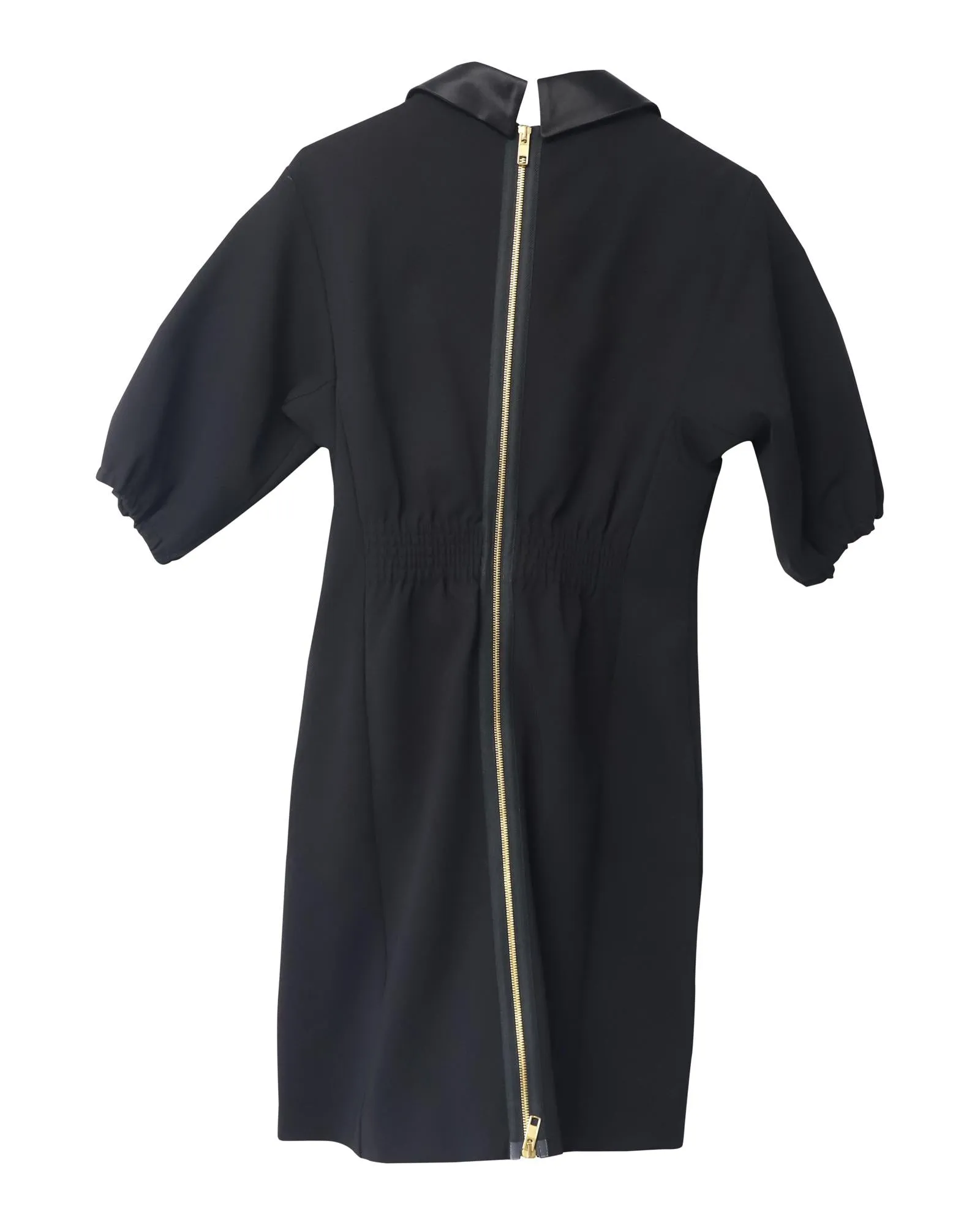 Black Viscose Jersey Mini Dress with G Buckle Belt