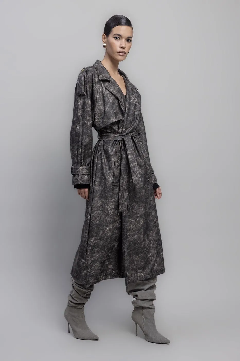 BSL Women Vintage Look Lined Trenchcoat - Chelmsford