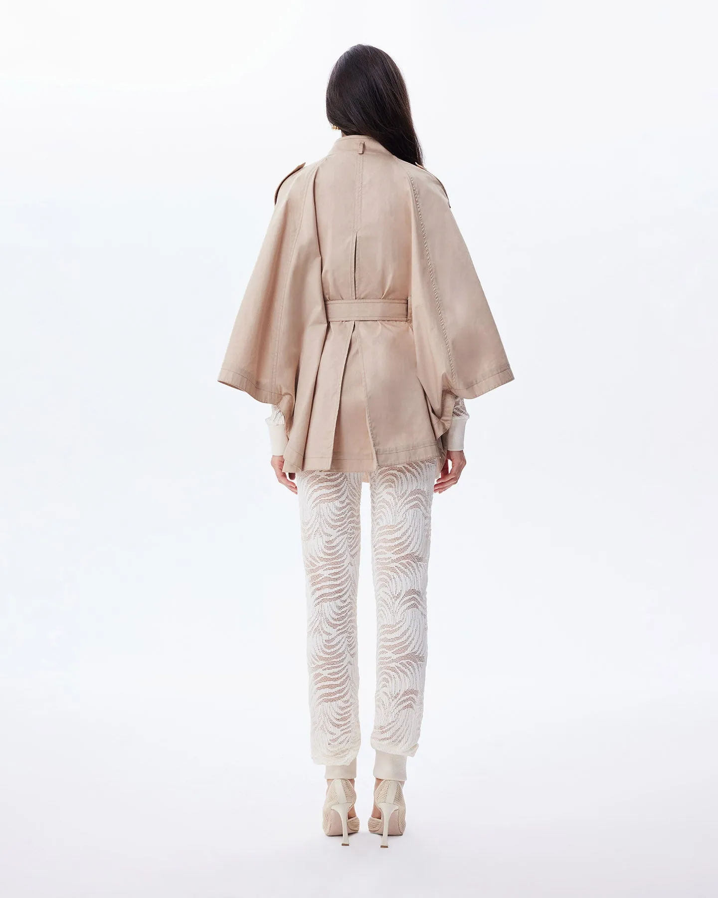 Chloe Trapunto Trench Cape