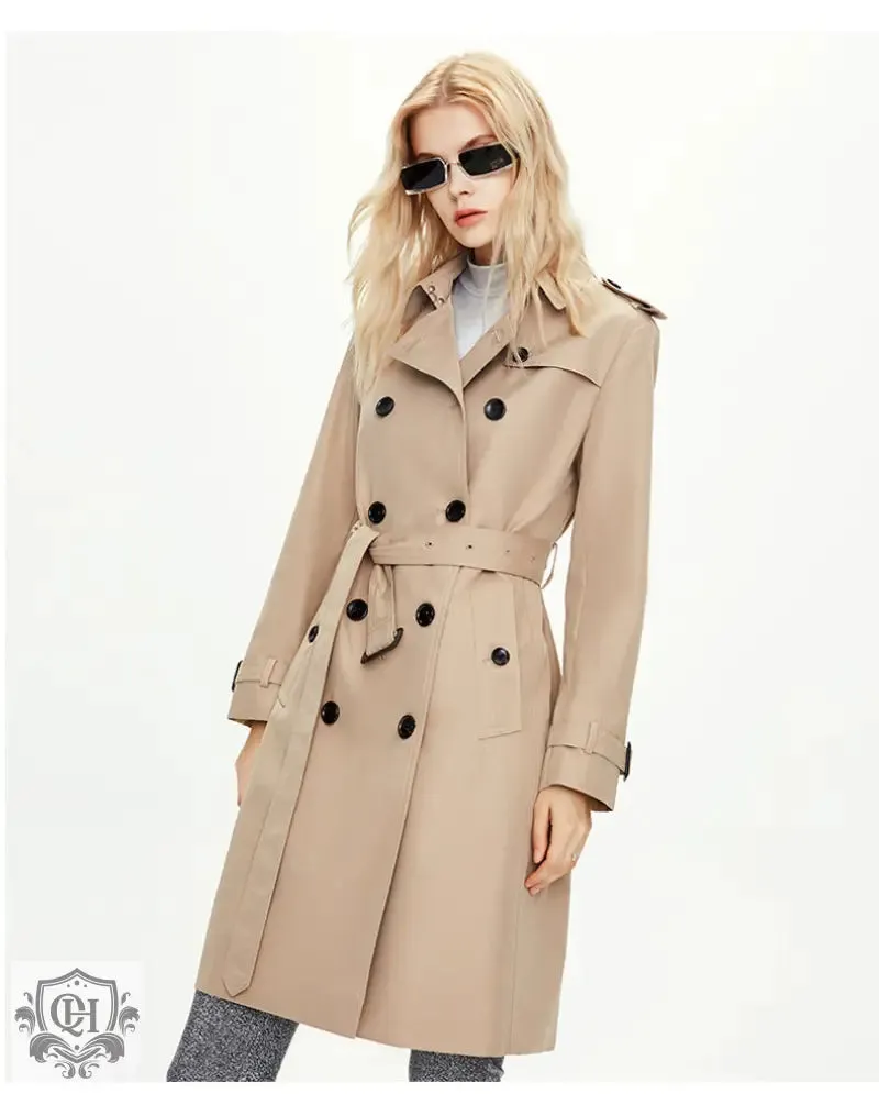 Classic Double-Breasted Trench Coat