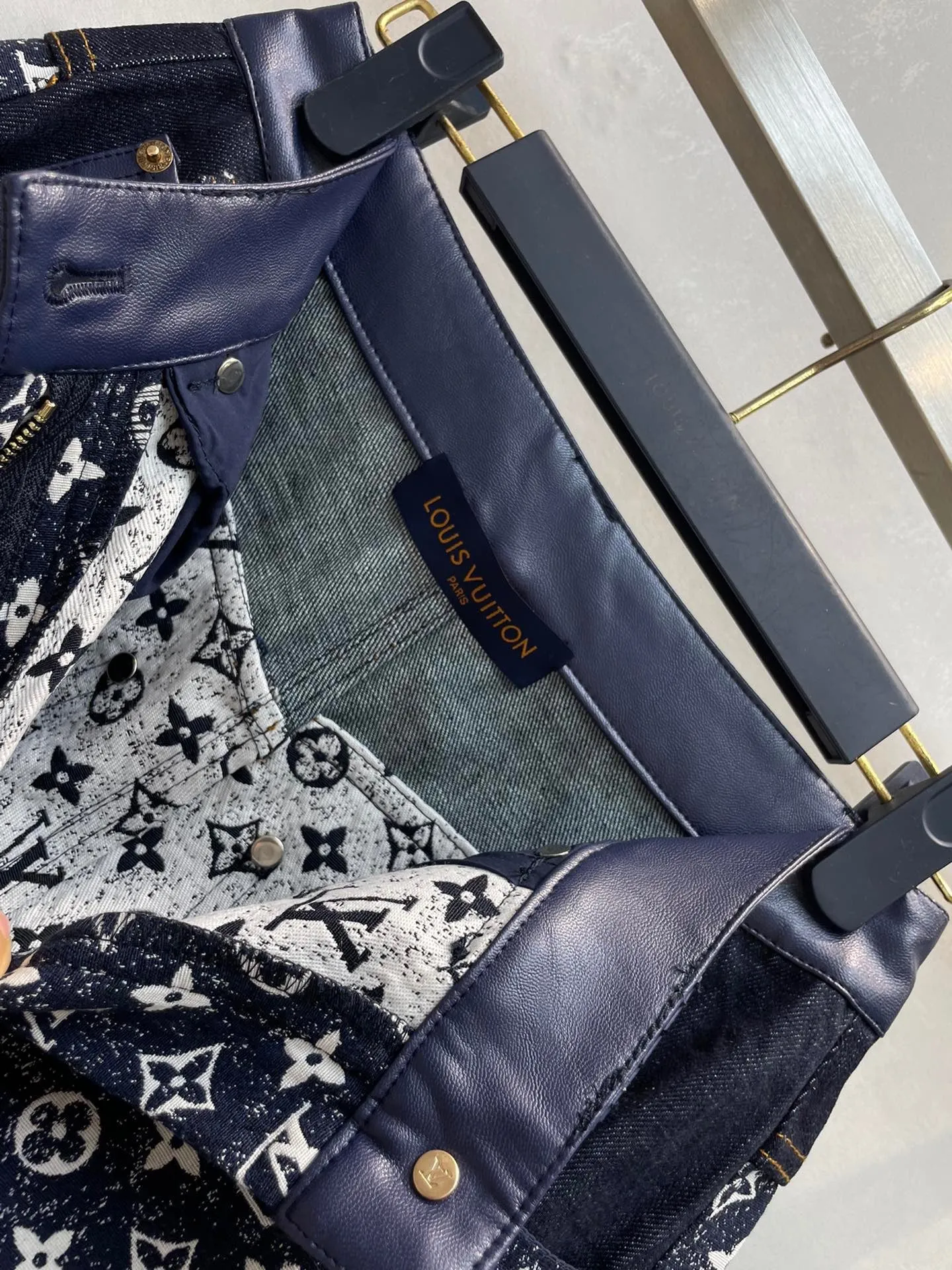 CLTH386 LB Monogram Denim Bootcut Jeans