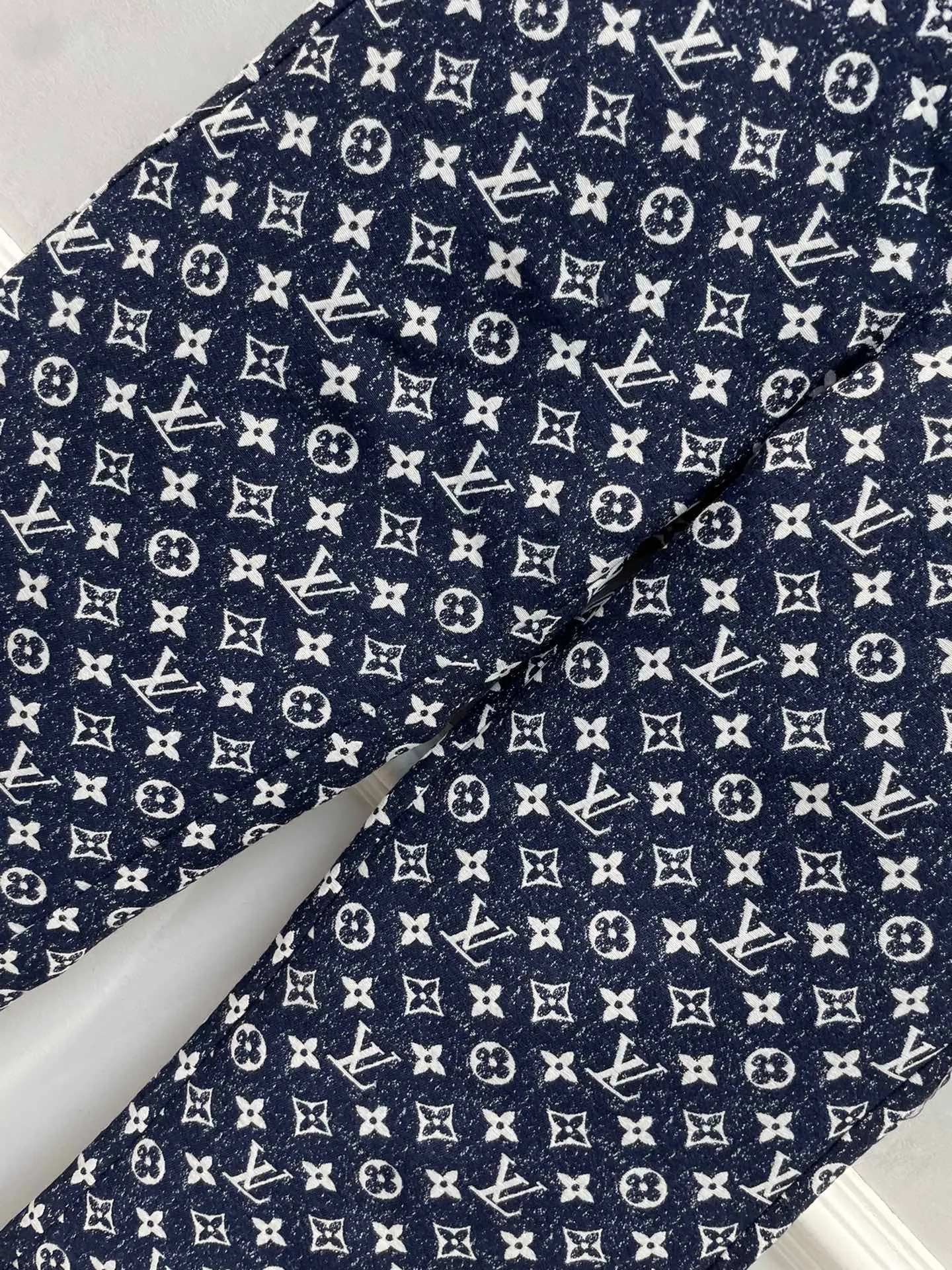 CLTH386 LB Monogram Denim Bootcut Jeans