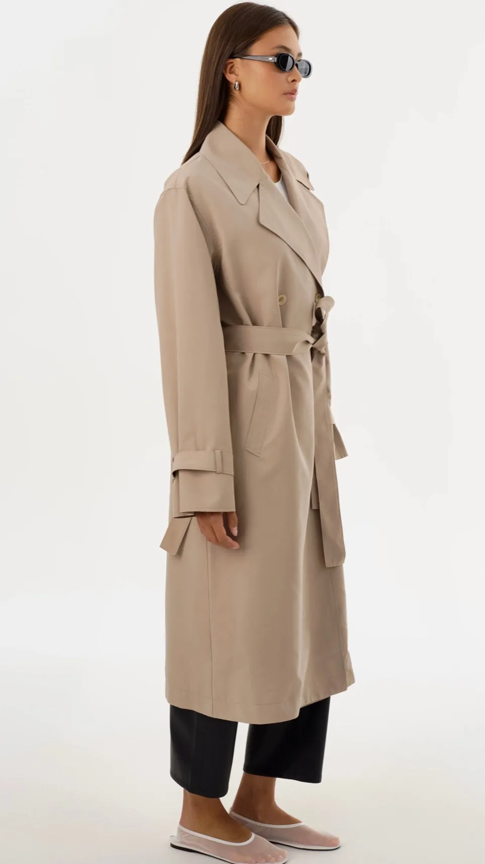 COLETTE OVERSIZED TRENCH COAT IN KHAKI BY LA MARQUR SPRING 25