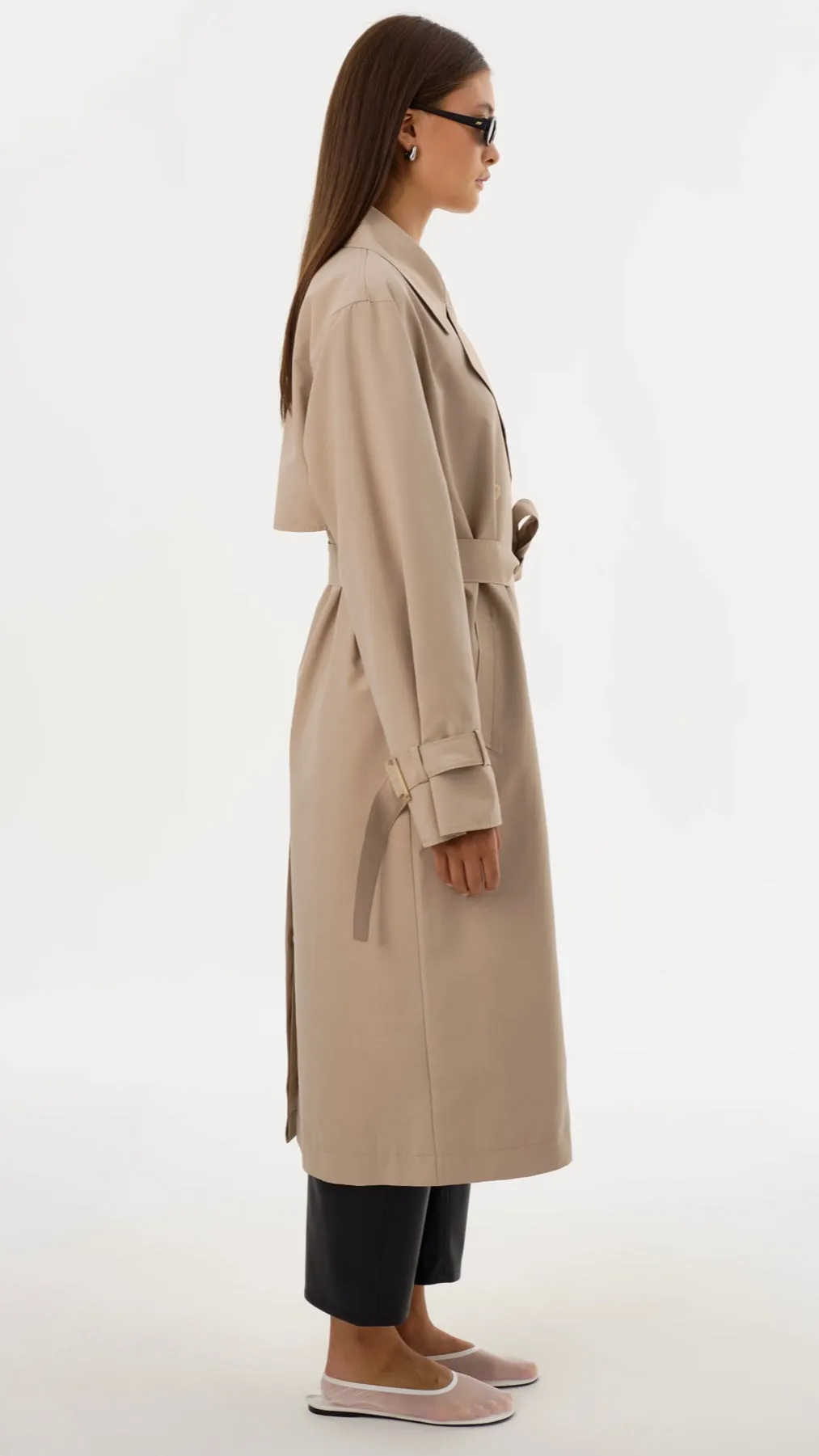 COLETTE OVERSIZED TRENCH COAT IN KHAKI BY LA MARQUR SPRING 25