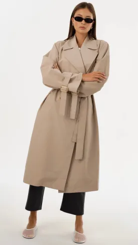 COLETTE OVERSIZED TRENCH COAT IN KHAKI BY LA MARQUR SPRING 25