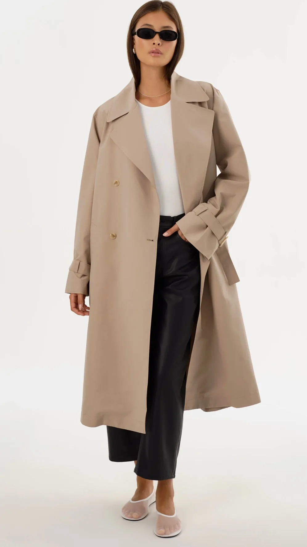 COLETTE OVERSIZED TRENCH COAT IN KHAKI BY LA MARQUR SPRING 25