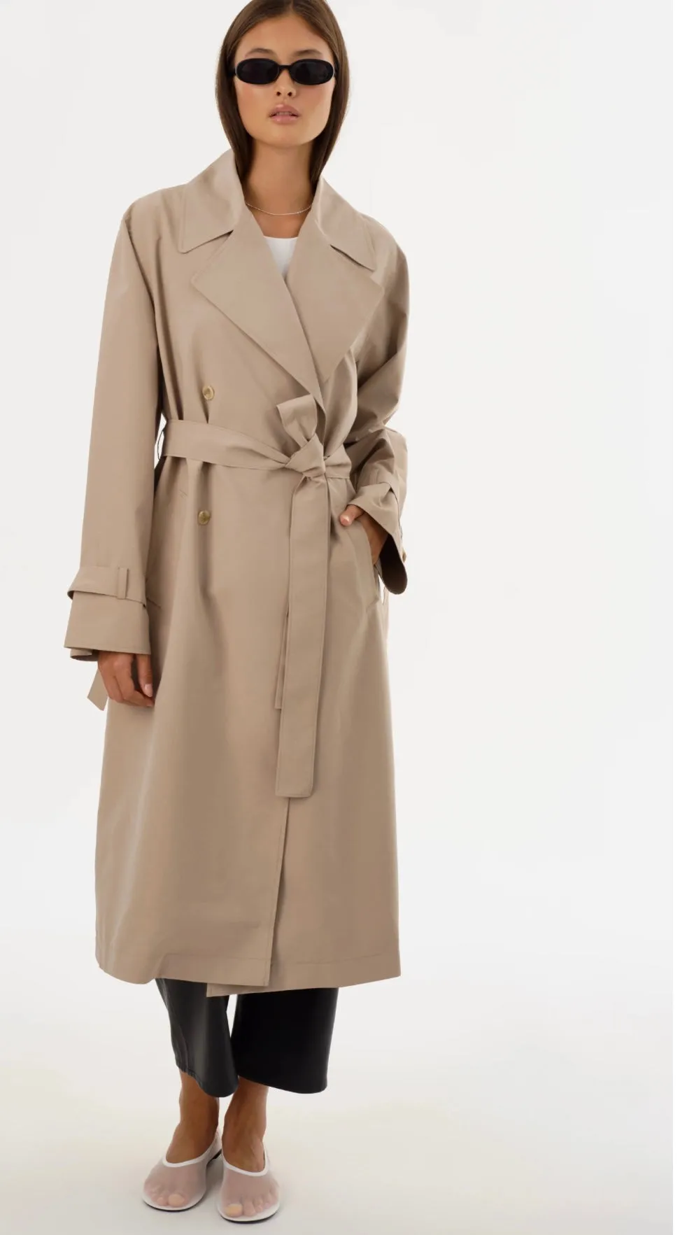 COLETTE OVERSIZED TRENCH COAT IN KHAKI BY LA MARQUR SPRING 25