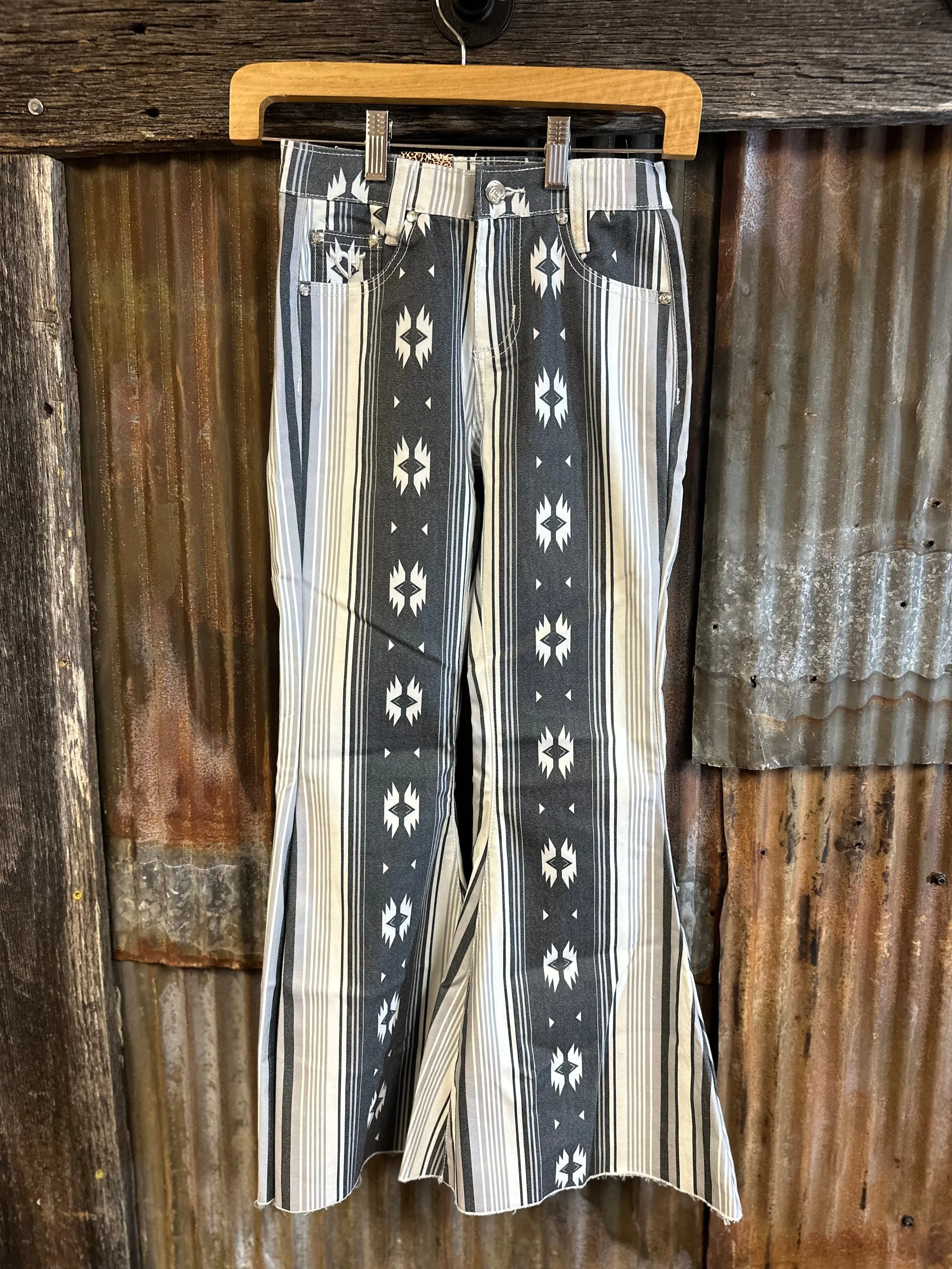 Cowboy Hardware Youth Aztec Serape Bell Bottoms