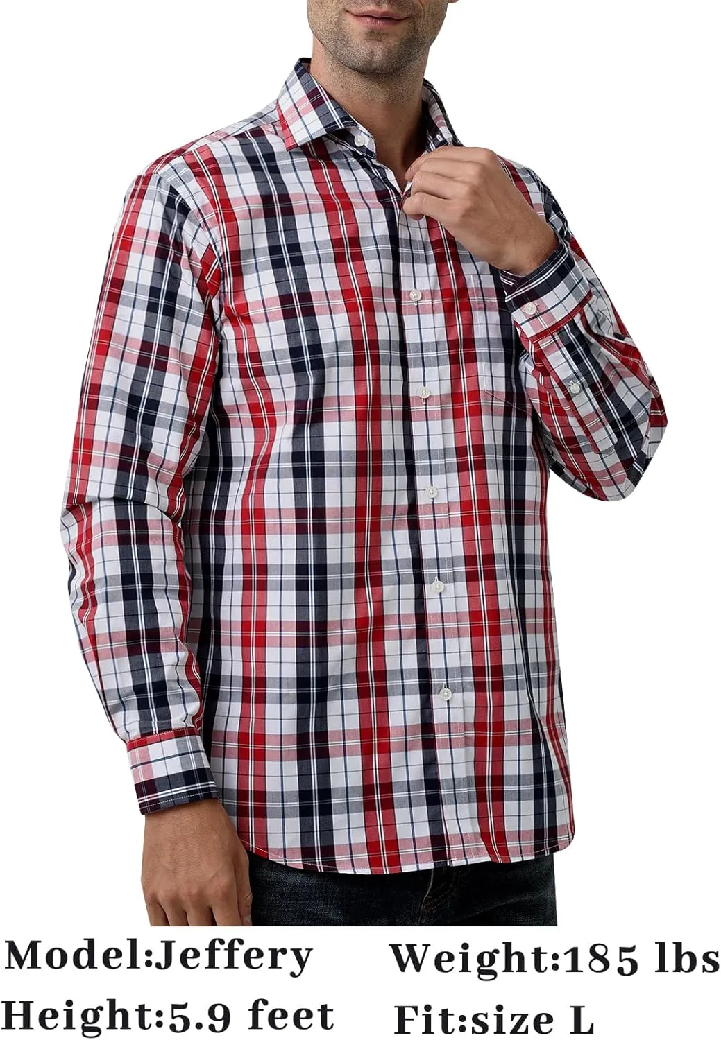 Double Pump Mens Button Down Shirts Cotton Long Sleeve Shirts Regular Fit
