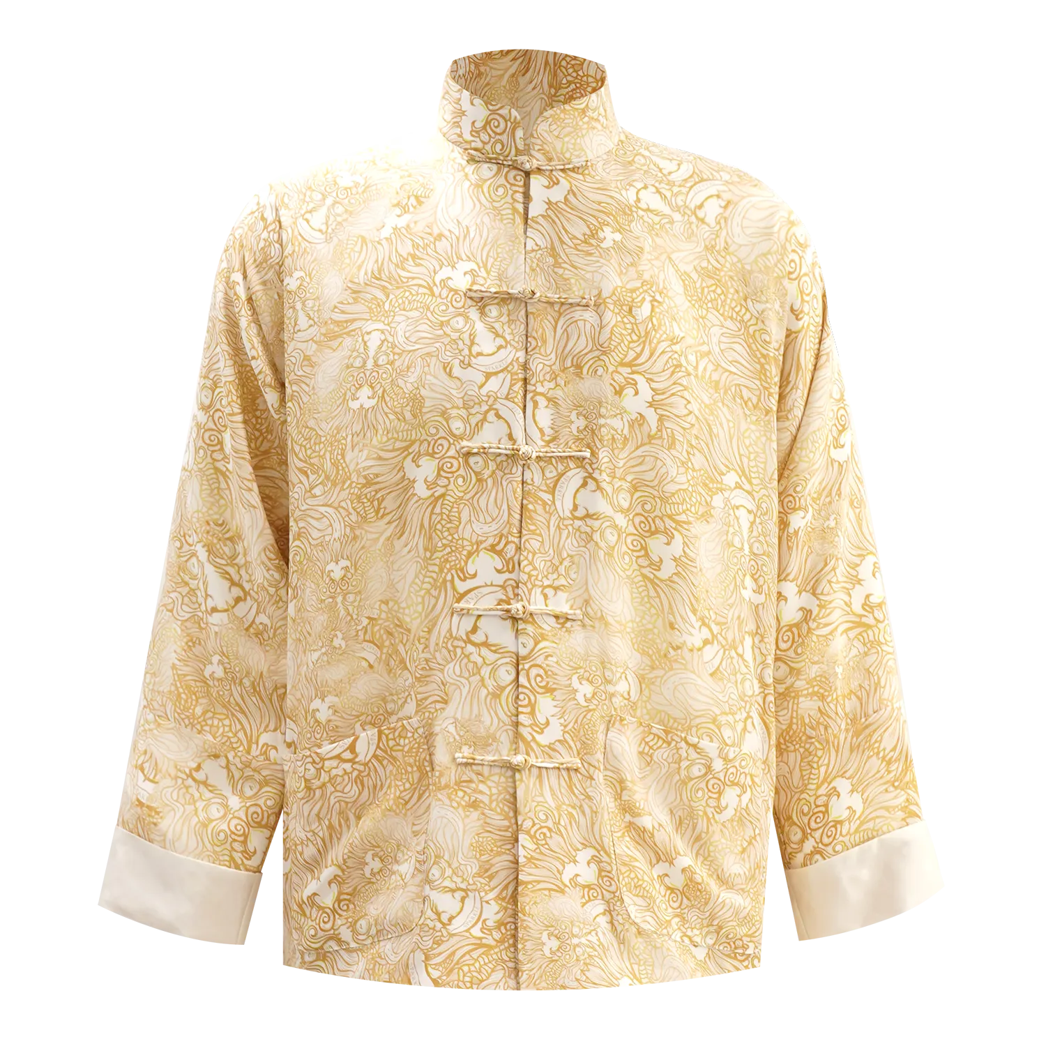 【DRAGON DANCE】100% Silk Tang Jacket(嫁囍金紅)