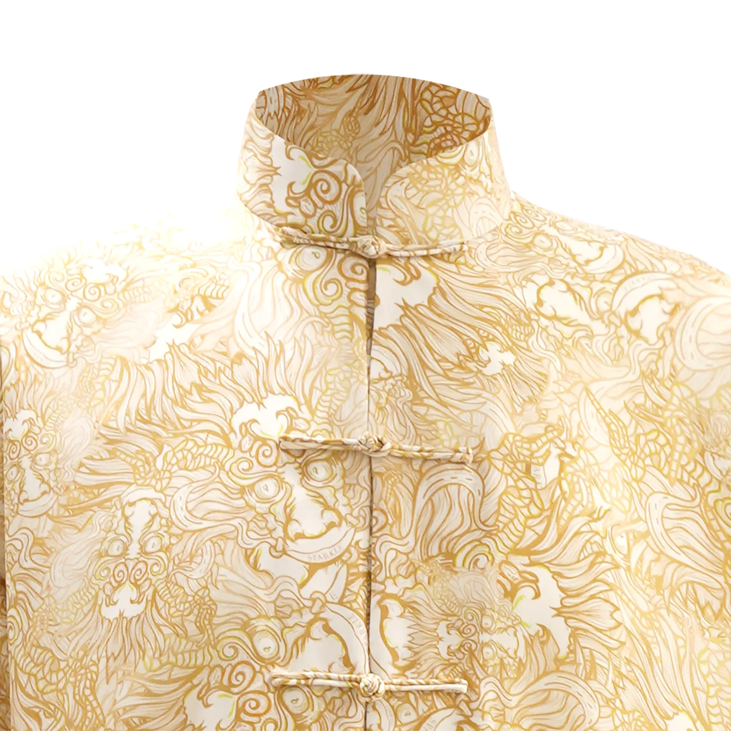 【DRAGON DANCE】100% Silk Tang Jacket(嫁囍金紅)