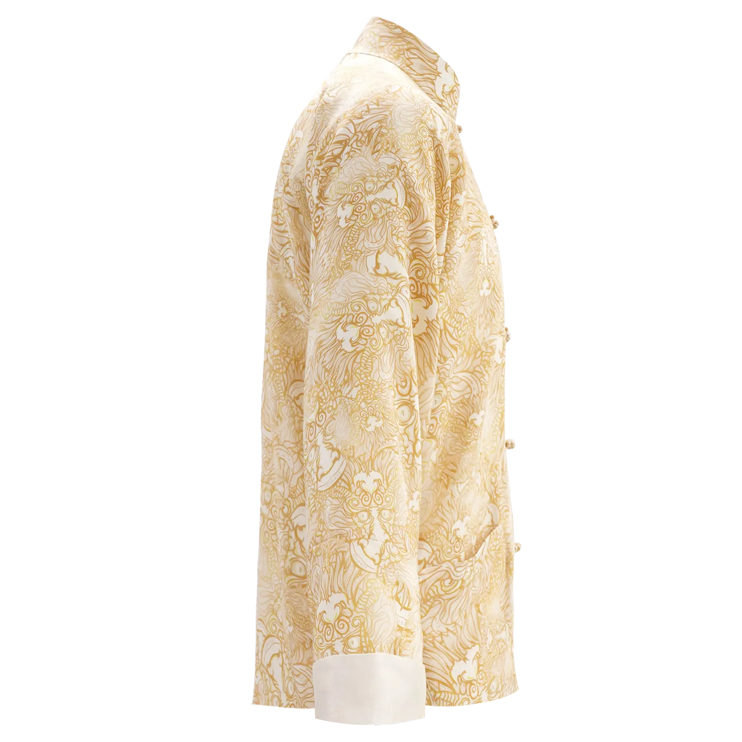 【DRAGON DANCE】100% Silk Tang Jacket(嫁囍金紅)