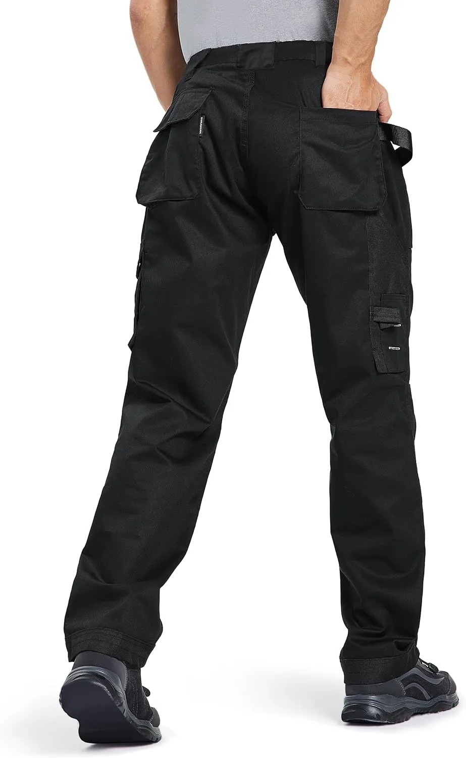 DURAWERK Men's Work Pants, Carpenter Pants with Reinforced Knee Pad Pockets & Knee Pads, Cargo Pants for Construction