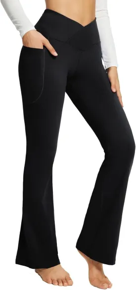 Flared Pants for Women Casual Summer Slim Fit Workout Yoga Bell Bottoms Pants 2025 Trendy Sports Teen Girls Y2K Trouser