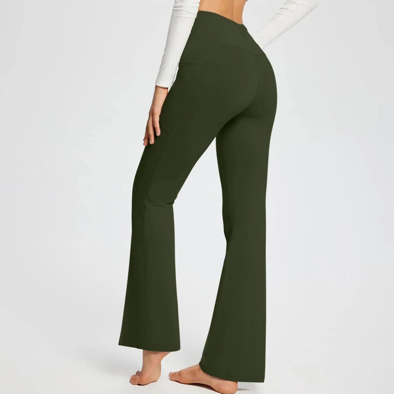 Flared Pants for Women Casual Summer Slim Fit Workout Yoga Bell Bottoms Pants 2025 Trendy Sports Teen Girls Y2K Trouser