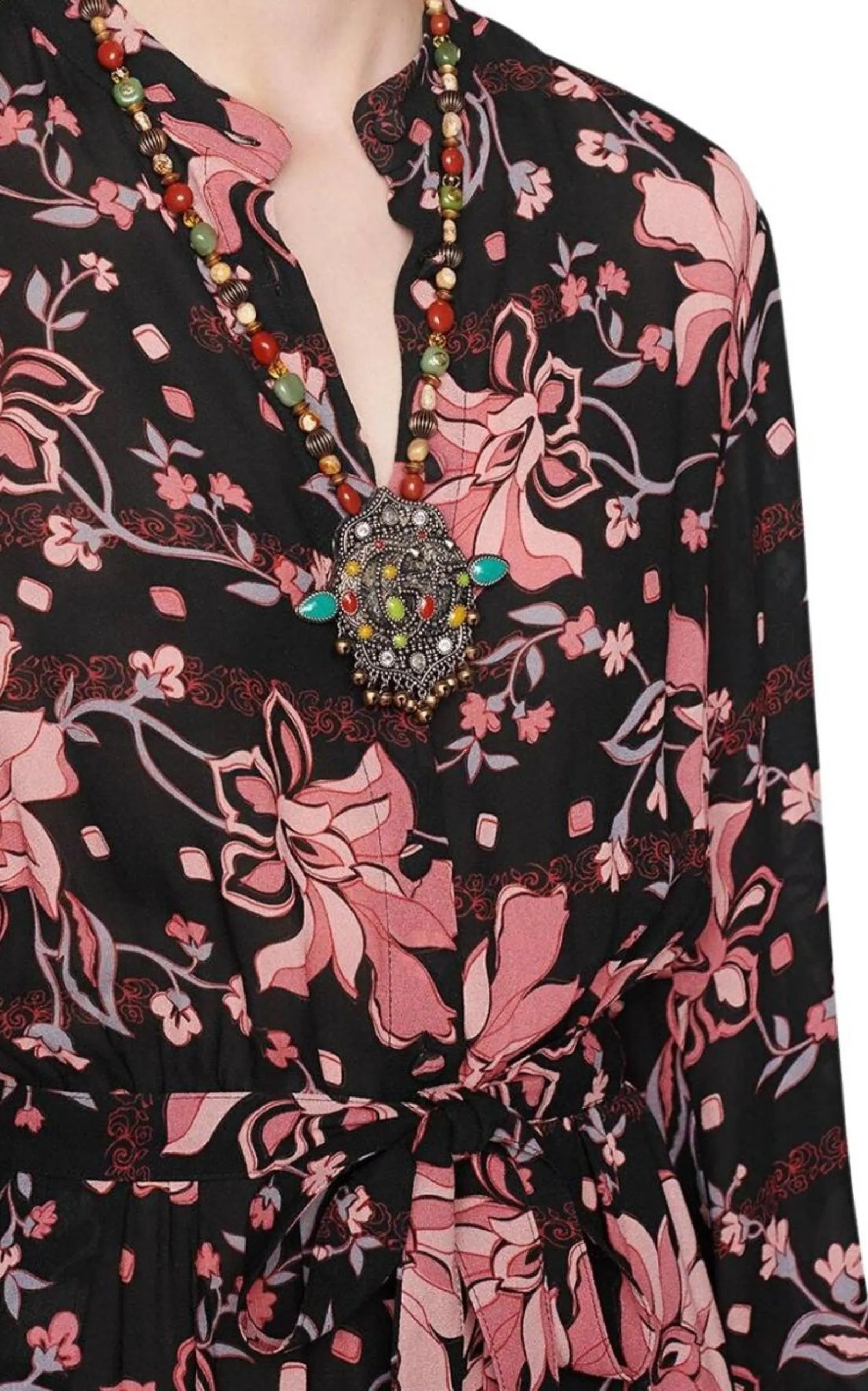 Floral-print Long Dress