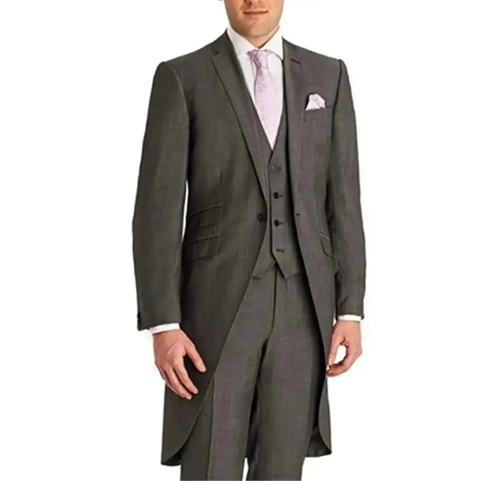 Funki Buys | Suits | Men's 3 Pcs High-end Tailcoat Tuxedo Set