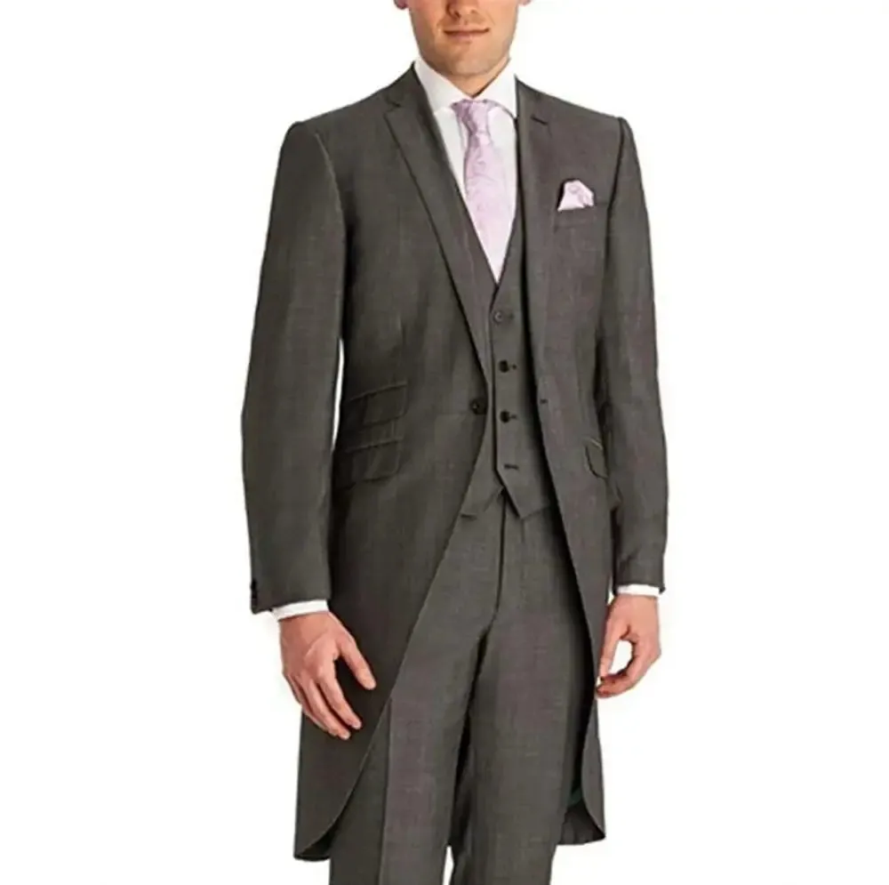 Funki Buys | Suits | Men's 3 Pcs High-end Tailcoat Tuxedo Set