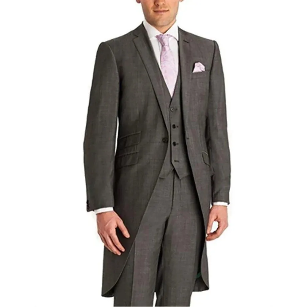 Funki Buys | Suits | Men's 3 Pcs High-end Tailcoat Tuxedo Set