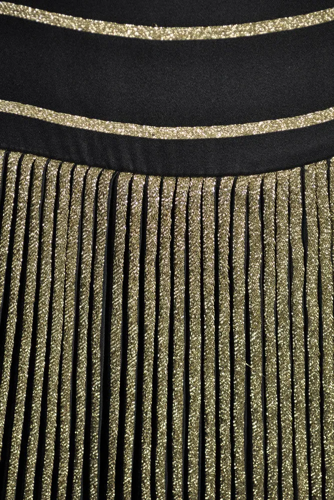 Gucci 70s Pleated Silk   Lamé Evening Gown w/Jacket