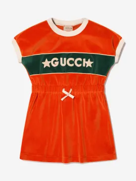 Gucci Girls Chenille Dress With Knitted Detail