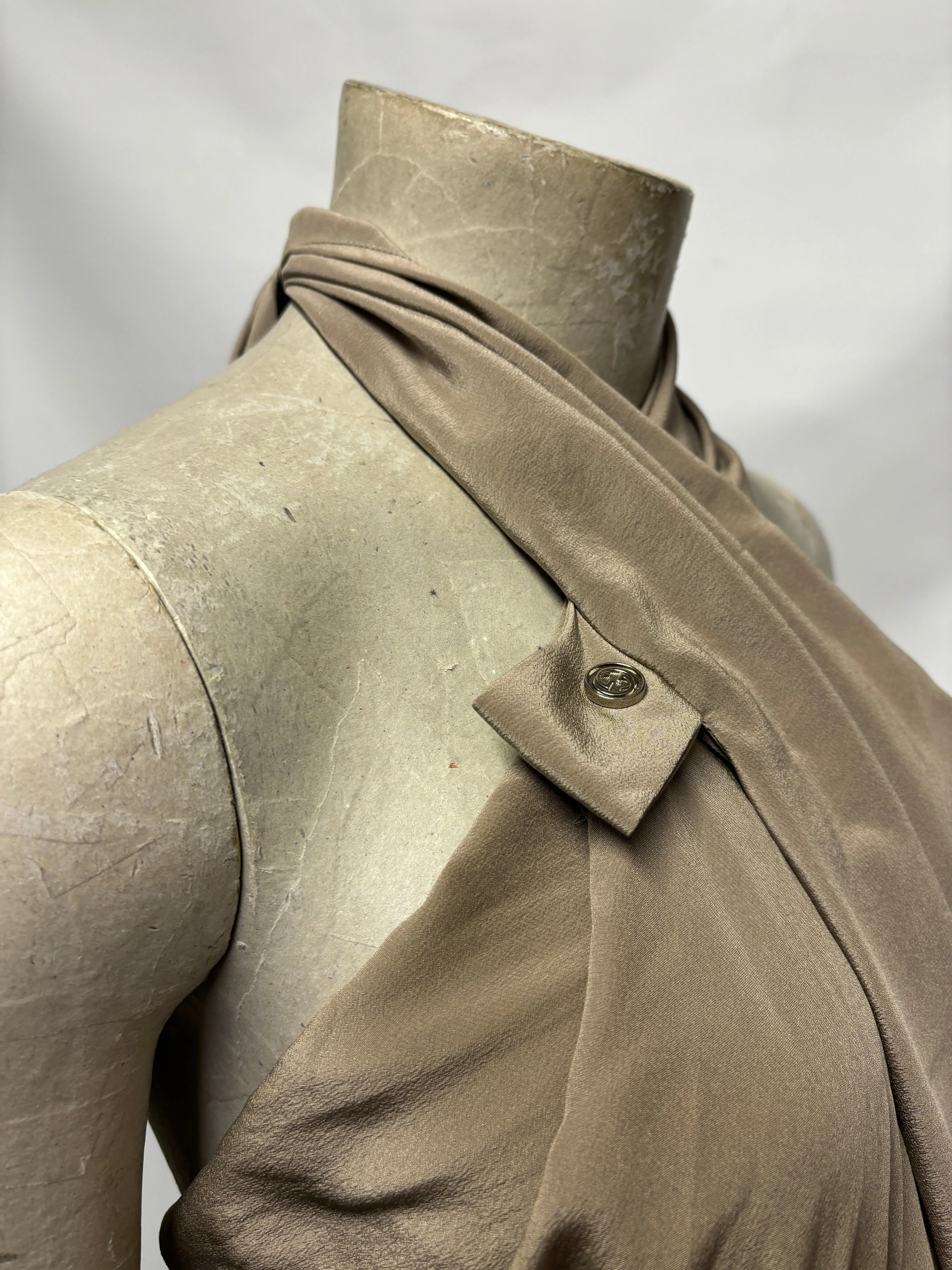 Gucci Grey Silk Halterneck Mini Dress IT 40/8