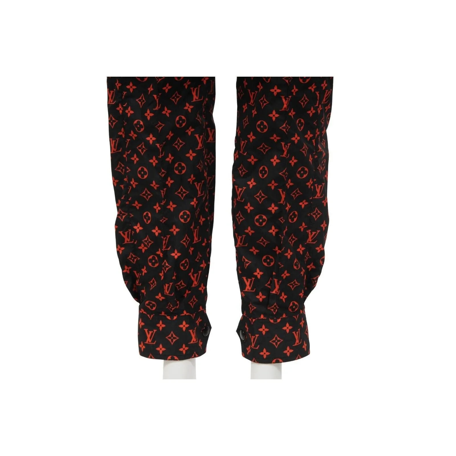 Jogging Track 40 Black Red Monogram Technical Cotton Joggers