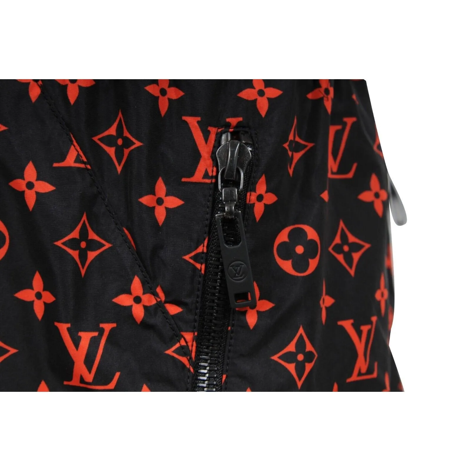 Jogging Track 40 Black Red Monogram Technical Cotton Joggers