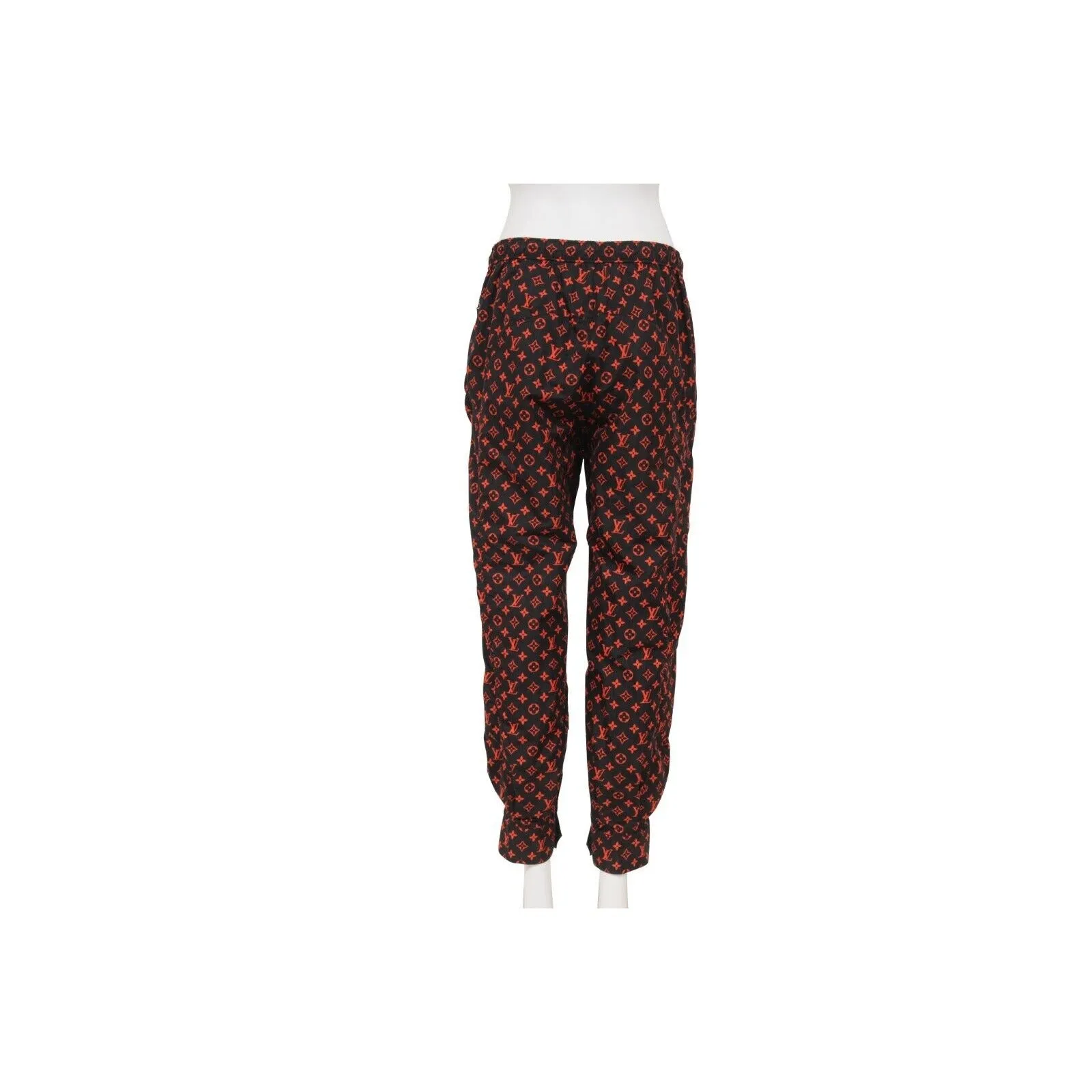 Jogging Track 40 Black Red Monogram Technical Cotton Joggers