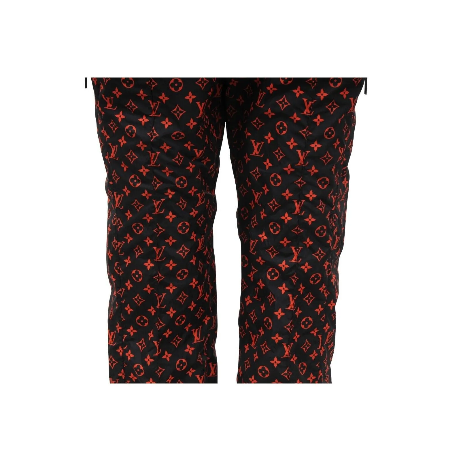 Jogging Track 40 Black Red Monogram Technical Cotton Joggers
