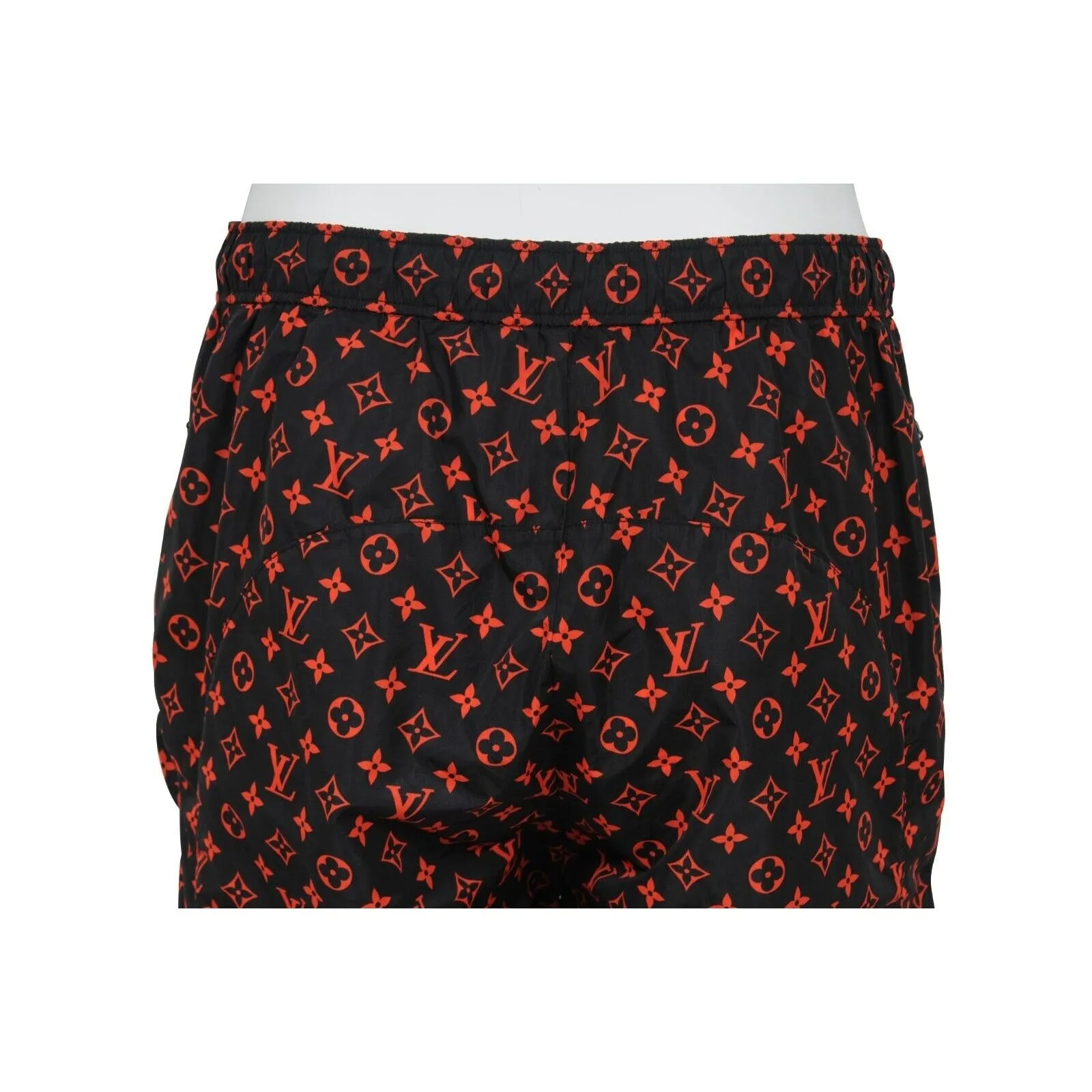 Jogging Track 40 Black Red Monogram Technical Cotton Joggers