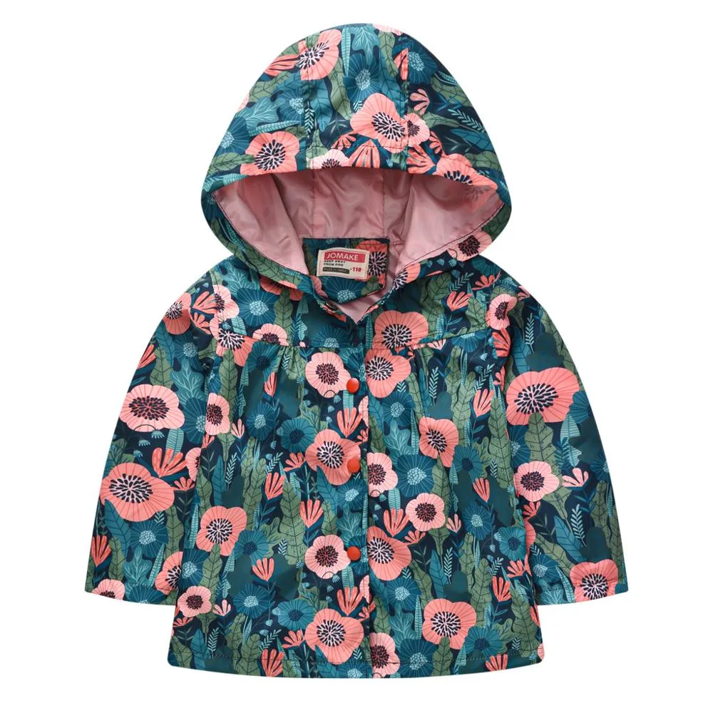 Kids Unisex Waterproof Hooded Trench Coat Raincoat
