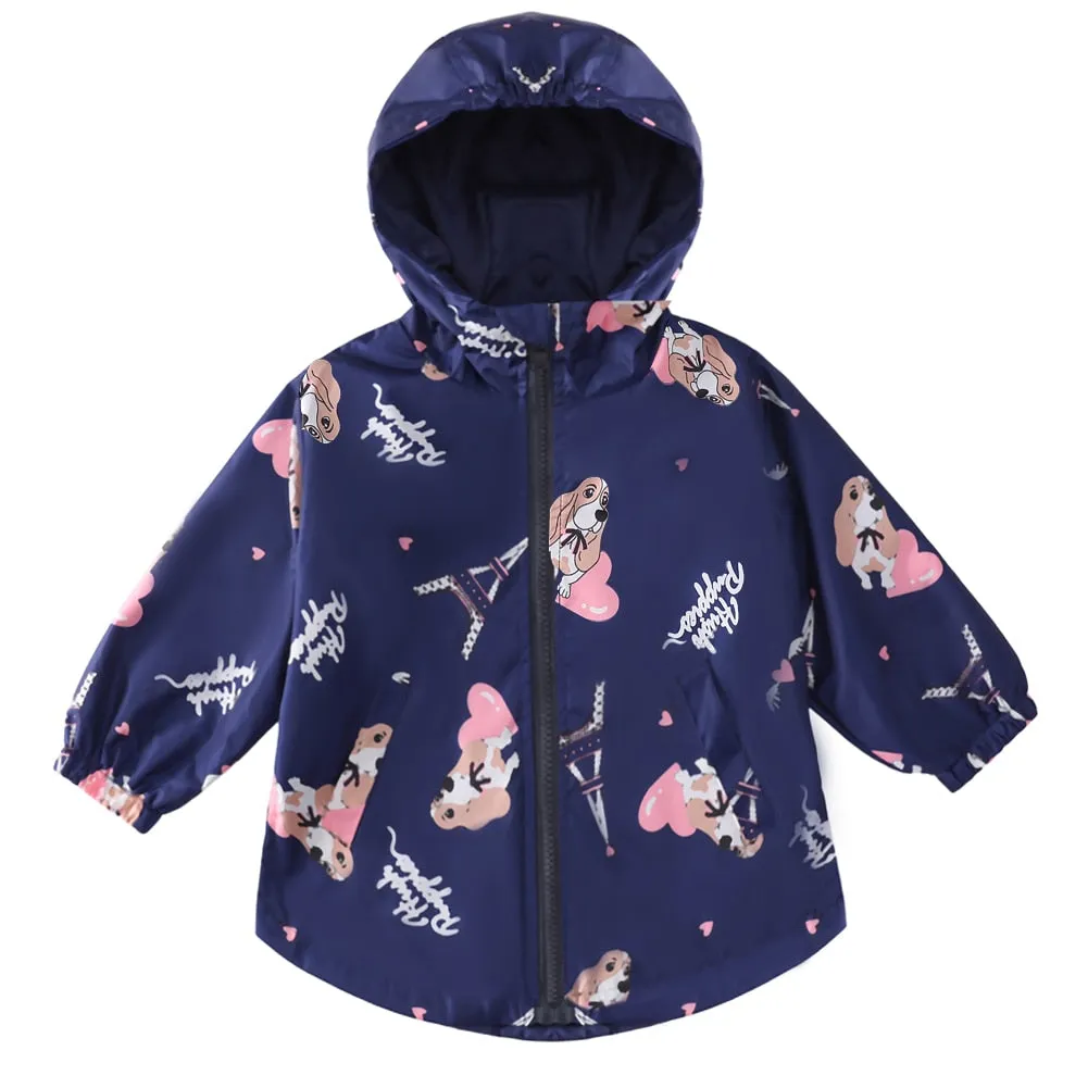 Kids Unisex Waterproof Hooded Trench Coat Raincoat