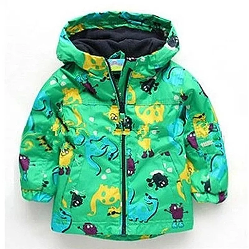 Kids Unisex Waterproof Hooded Trench Coat Raincoat