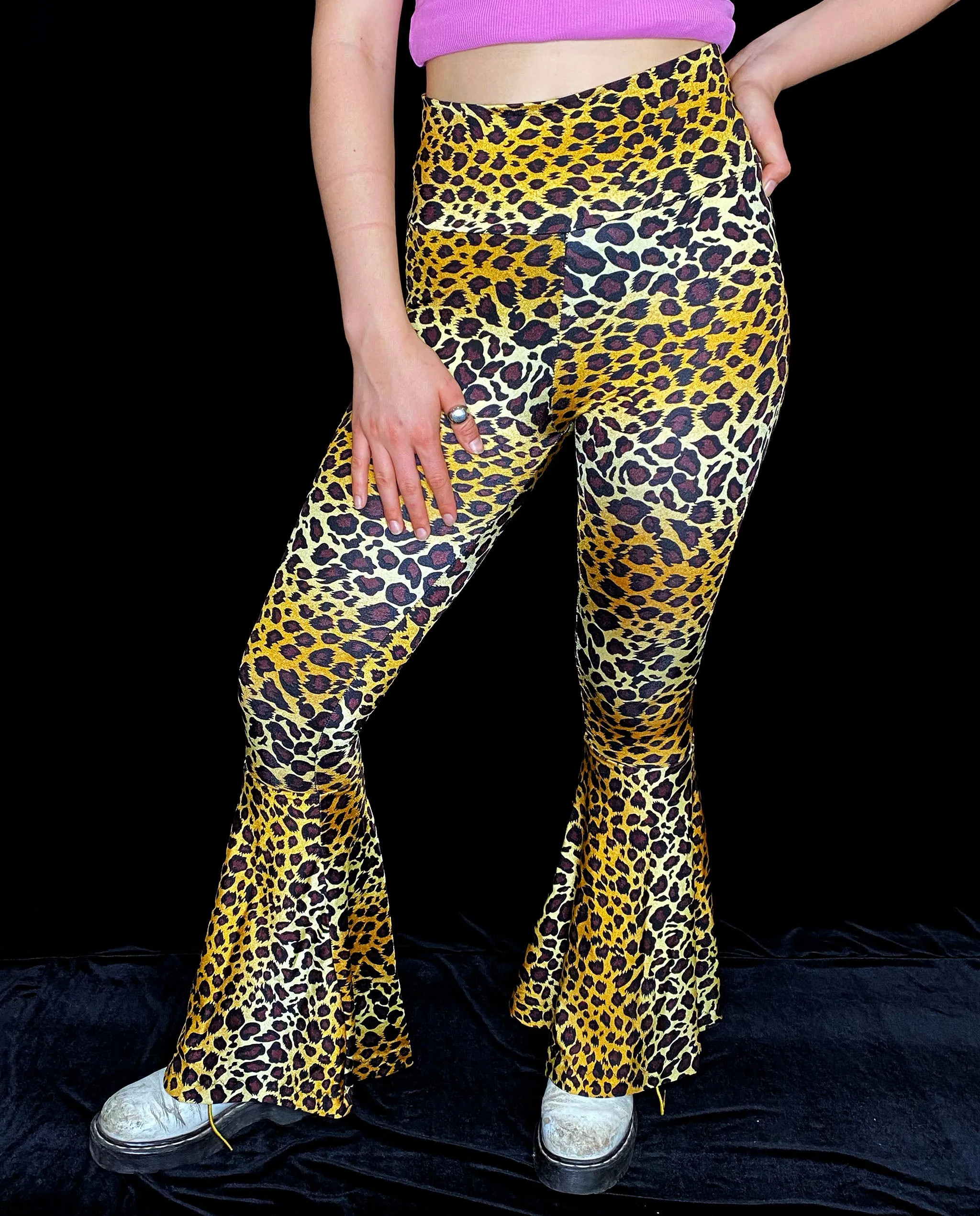 Leopard Bell Bottoms
