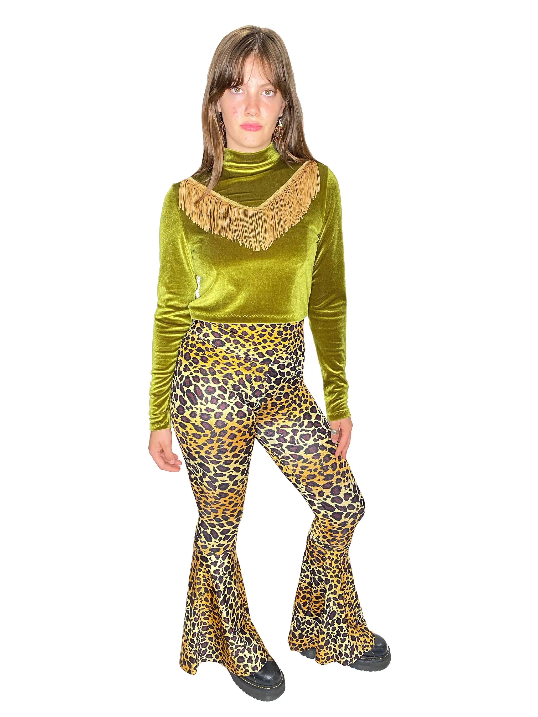 Leopard Bell Bottoms