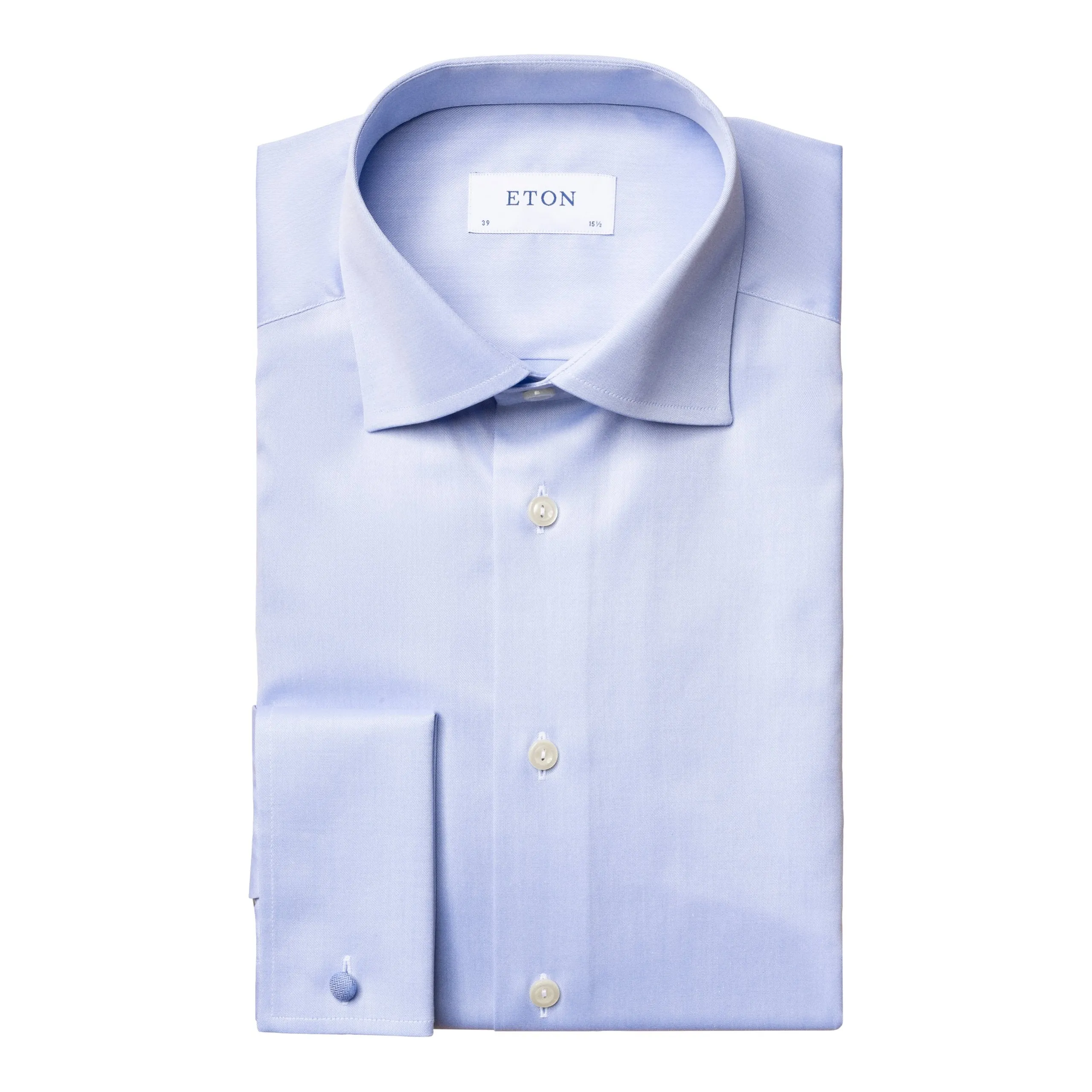 Light Blue French Cuff Contemporary Fit Shirt