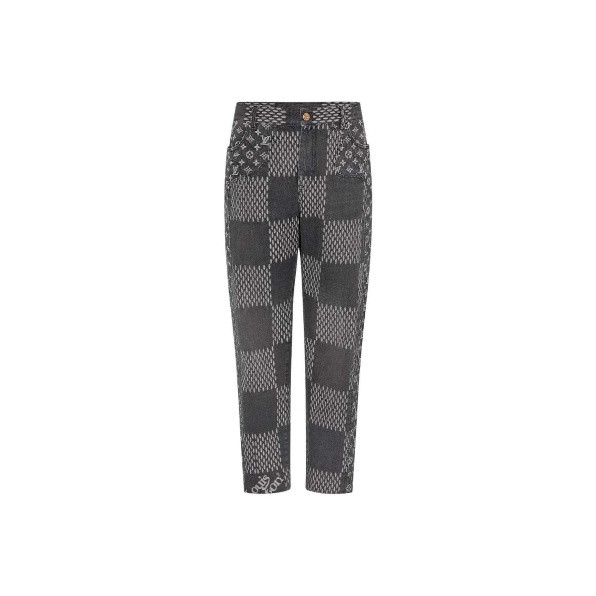 Louis V x Nigo Giant Damier Waves MNGM Denim Pants